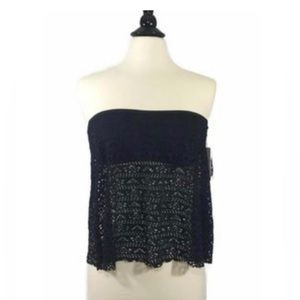 NWT Juicy Couture Y2K Sway my Way Small Black Mesh Bandini Top Summer Beach